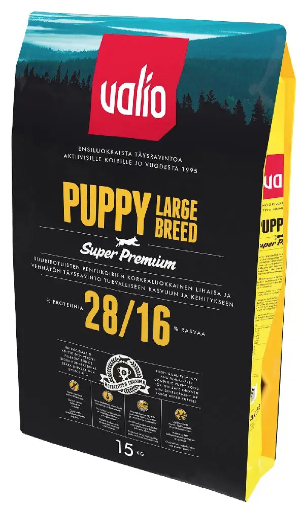15kg valio puppy large breed 28/16 - koiranruoka valio koiranpennun täysravinto retkeilyvarusteet verkkokaupasta 42,90 €