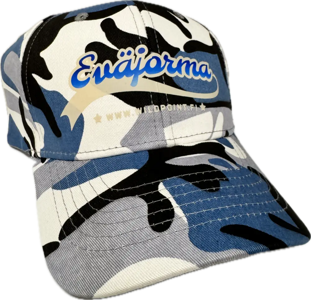 Eväjorma sininen camouflage baseball lippis - sininen camo lippis retkeily 19 €