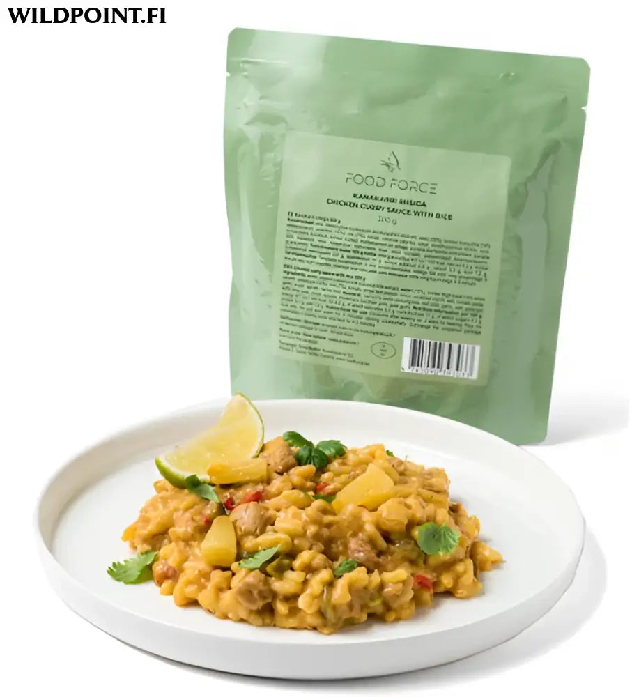 Food force kanaa currykastikkeella ja riisiä 300g