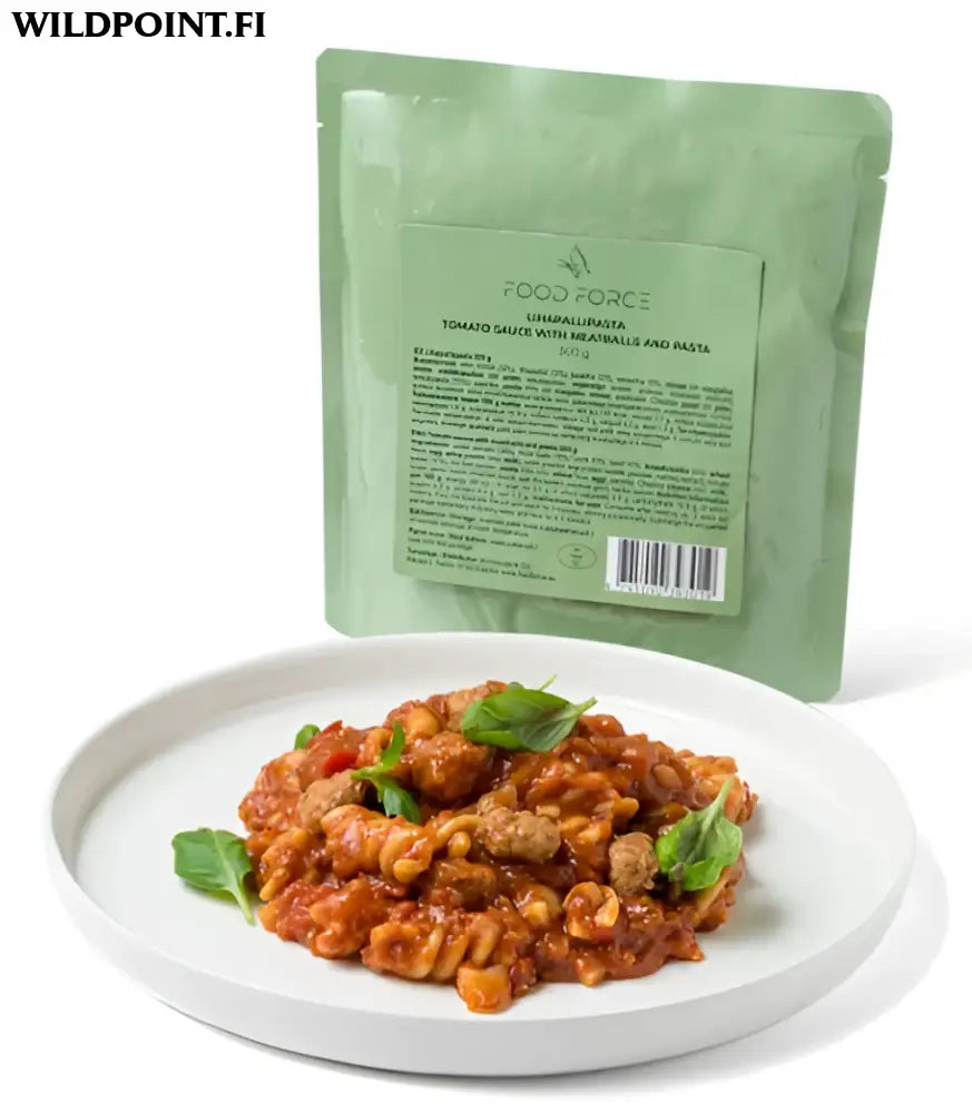 Food force tomaattikastike lihapullien ja pastan kera 300g