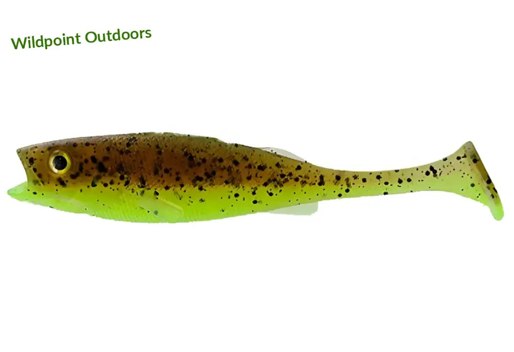 Lmab køfi perch shad 14cm - green pumpkin chartreuse 3kpl - wildpoint outdoors retkeily 8,50 €