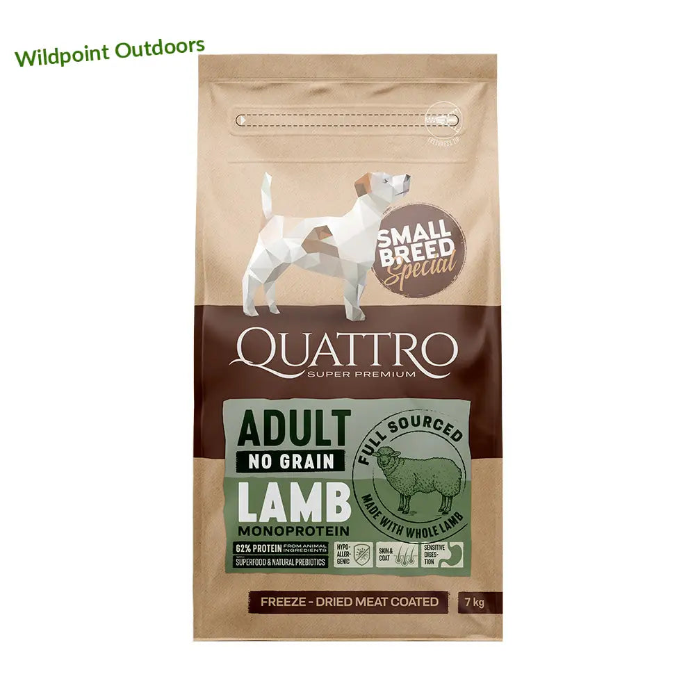 Quattro dog small breed adult with lamb - 7kg - wildpoint retkeily 45,90 €