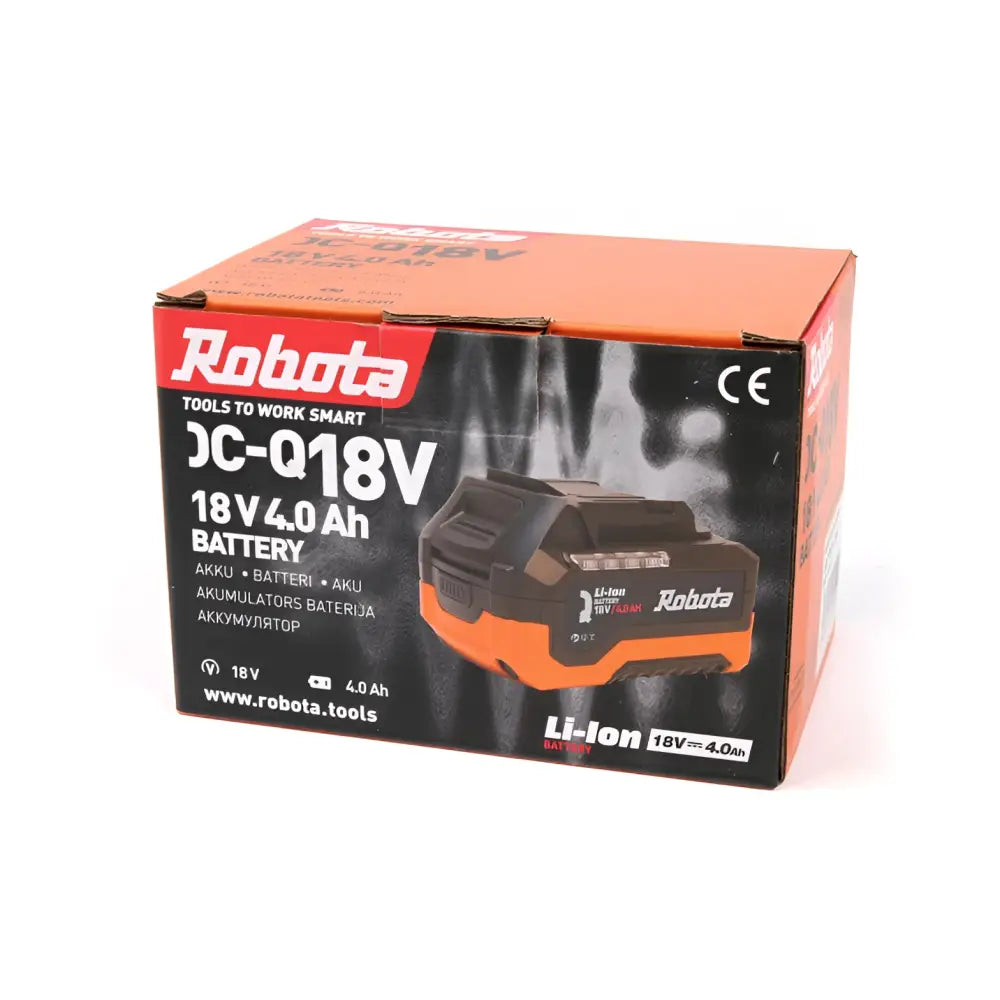 Robota akku dc-q 18v 4ah - akku varauksen näyttö retkeilyvarusteet verkkokaupasta 39,90 €