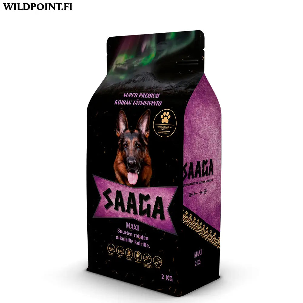 Saaga maxi täysravinto koirille - 10kg - saaga maxi täysravinto koirille - wildpoint outdoors retkeily 36,90 €