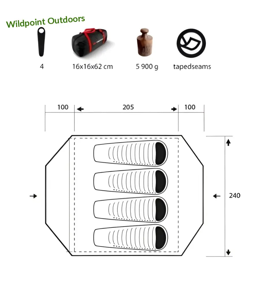 Trimm tornado sand teltta 4-hengelle - wildpoint retkeily 259 €