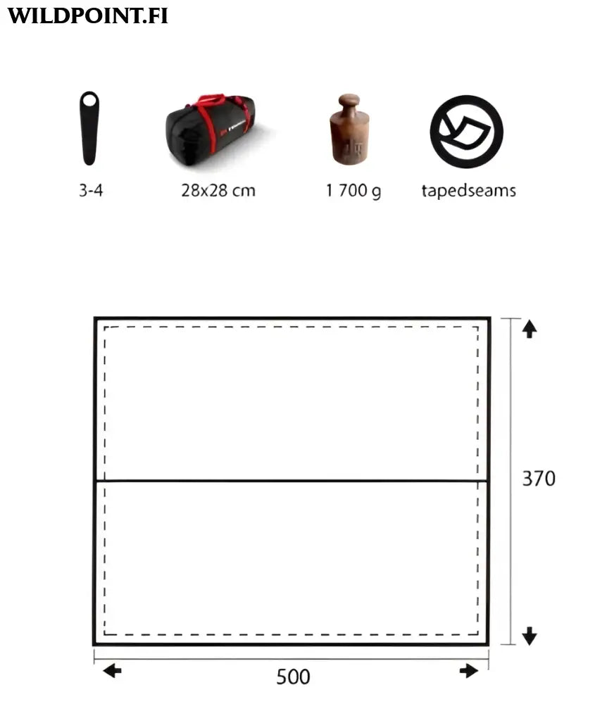Trimm trace xl tarppi vihreä - wildpoint outdoors retkeilyvarusteet verkkokaupasta 85 €
