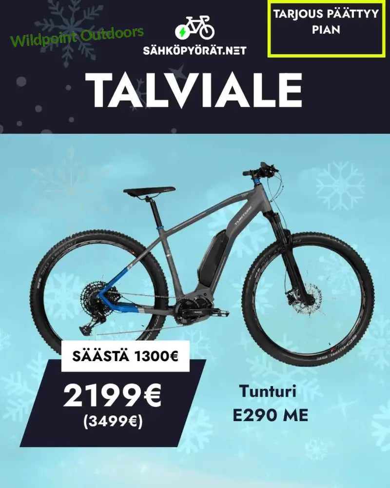Tunturi e290 me rajoitettu erä! - 52 (170-190 cm) - uusi sähköpyörä - wildpoint outdoors retkeily 2 199 €