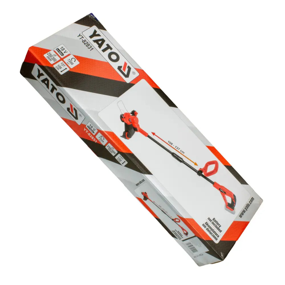 Yato akkutrimmeri 18v 108-137 cm runko - wildpoint retkeilyvarusteet verkkokaupasta 69,95 €