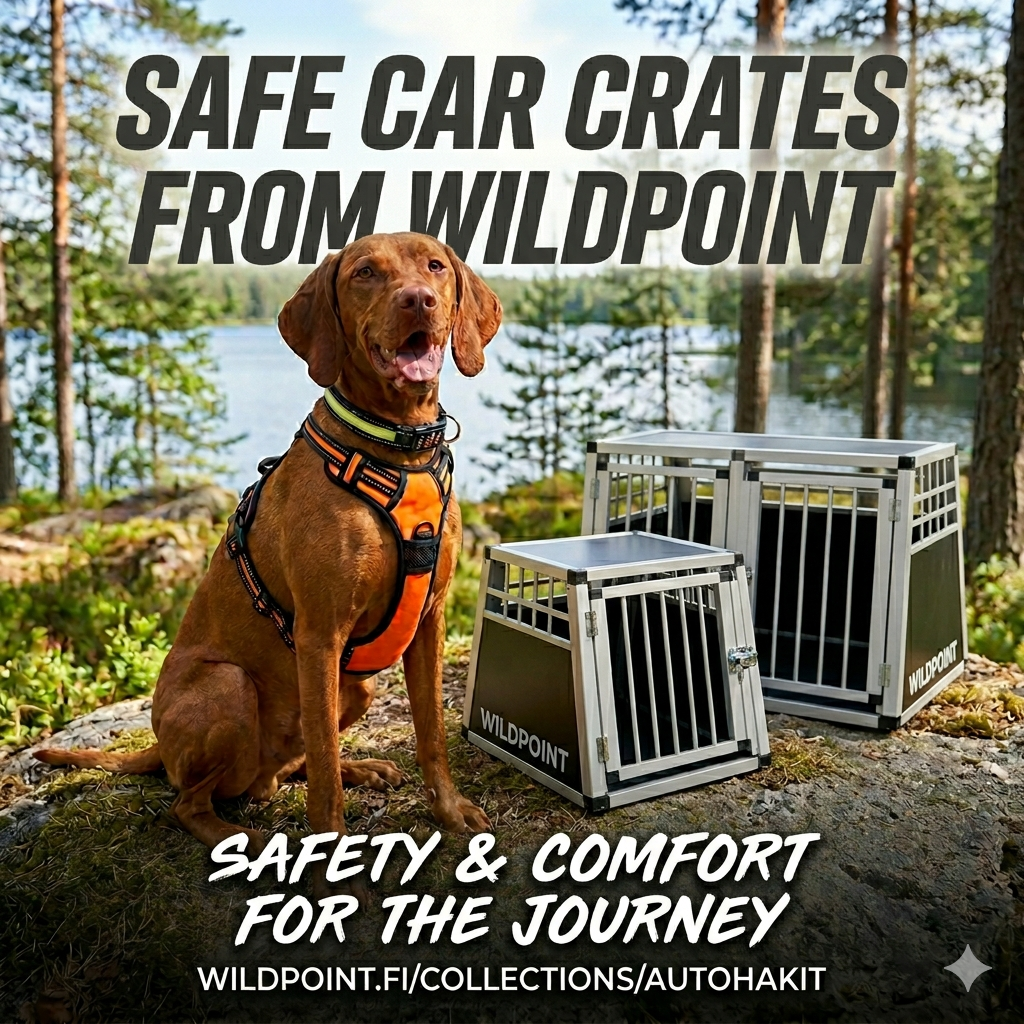 Alumiinset autohäkit koiran kuljettamiseen autossa