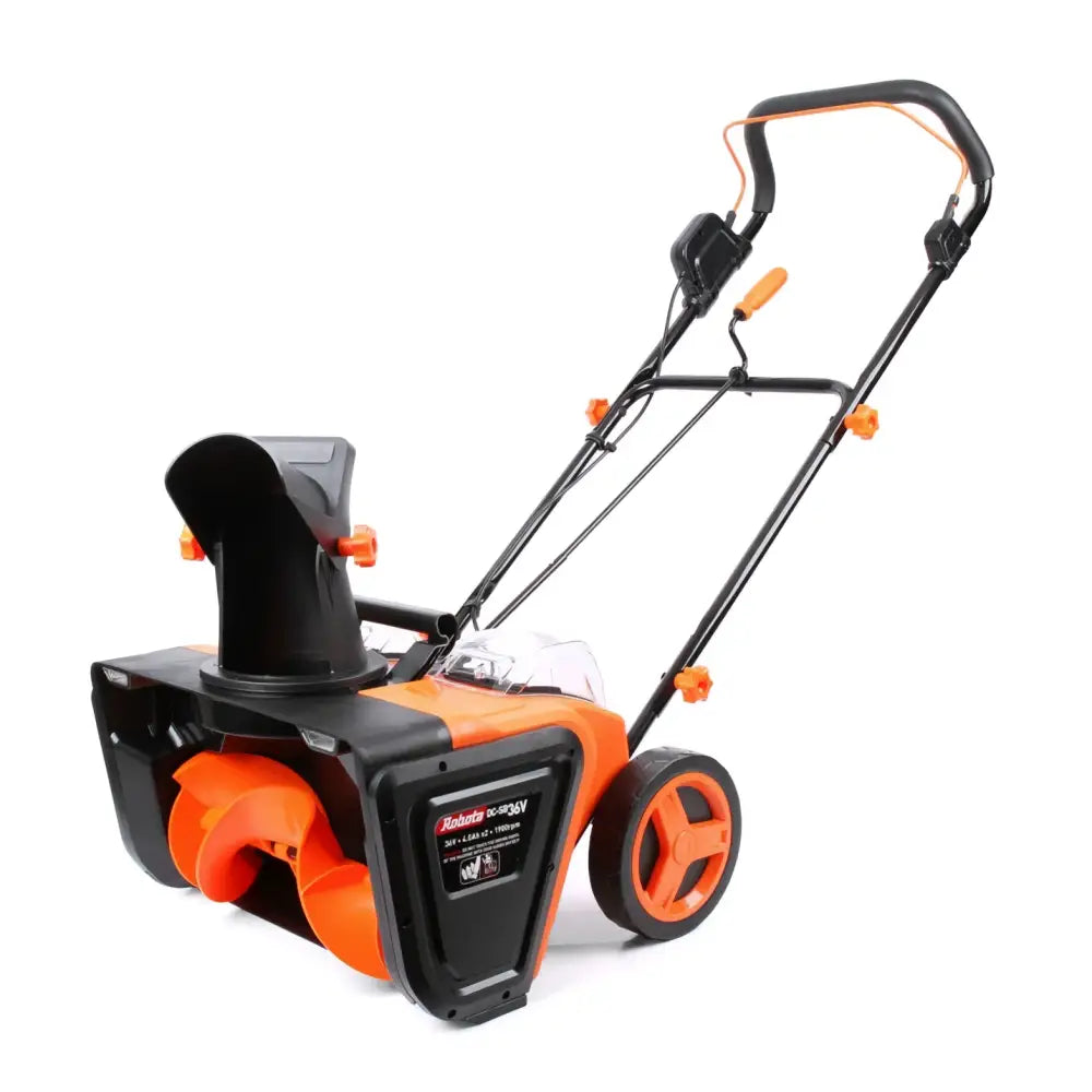 Robota dc-sb36v akkulumilinko runko oranssi musta sähköinen lumilapio kirkkaalla muovikuorella ergonomisella kahvalla