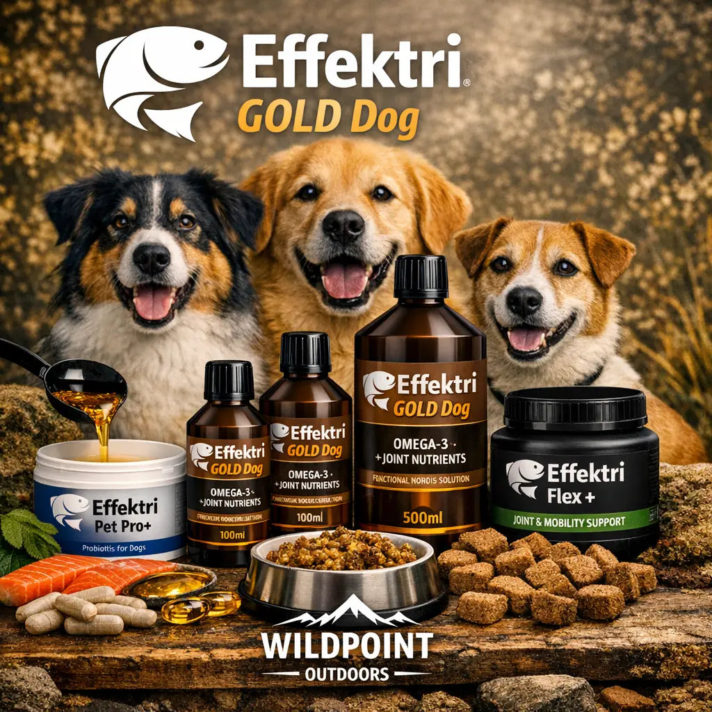 Effektri Gold Dog ja lisäravinteet koirasi hyvinvointiin - Wildpoint Outdoors