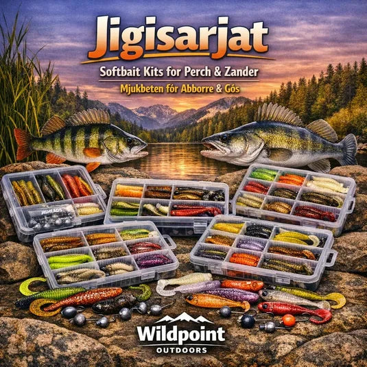 Jigisarjat ahvenelle ja kuhalle Wildpoint Outdoors verkkokaupasta