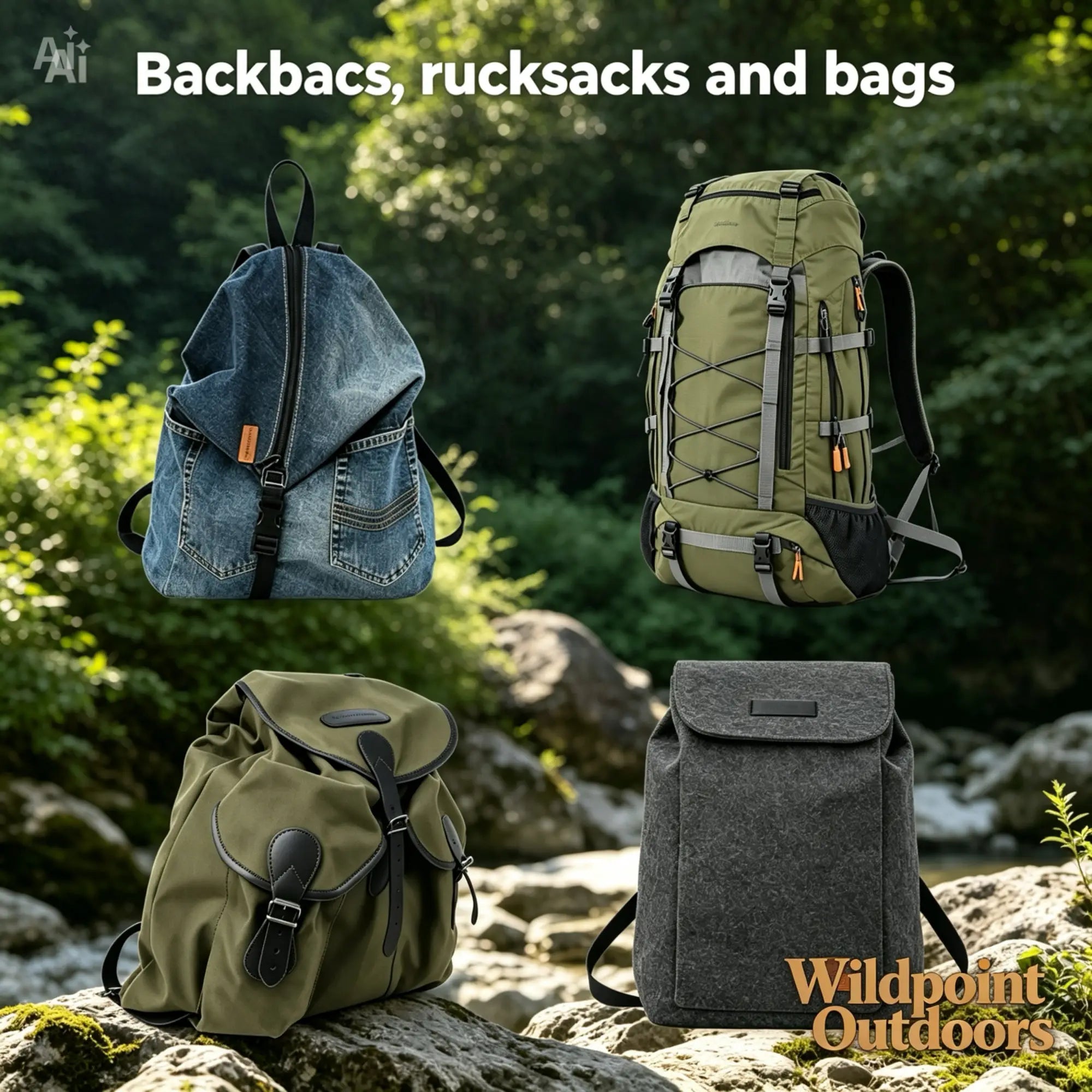 Wildpoint Outdoorsin reput ja laukut