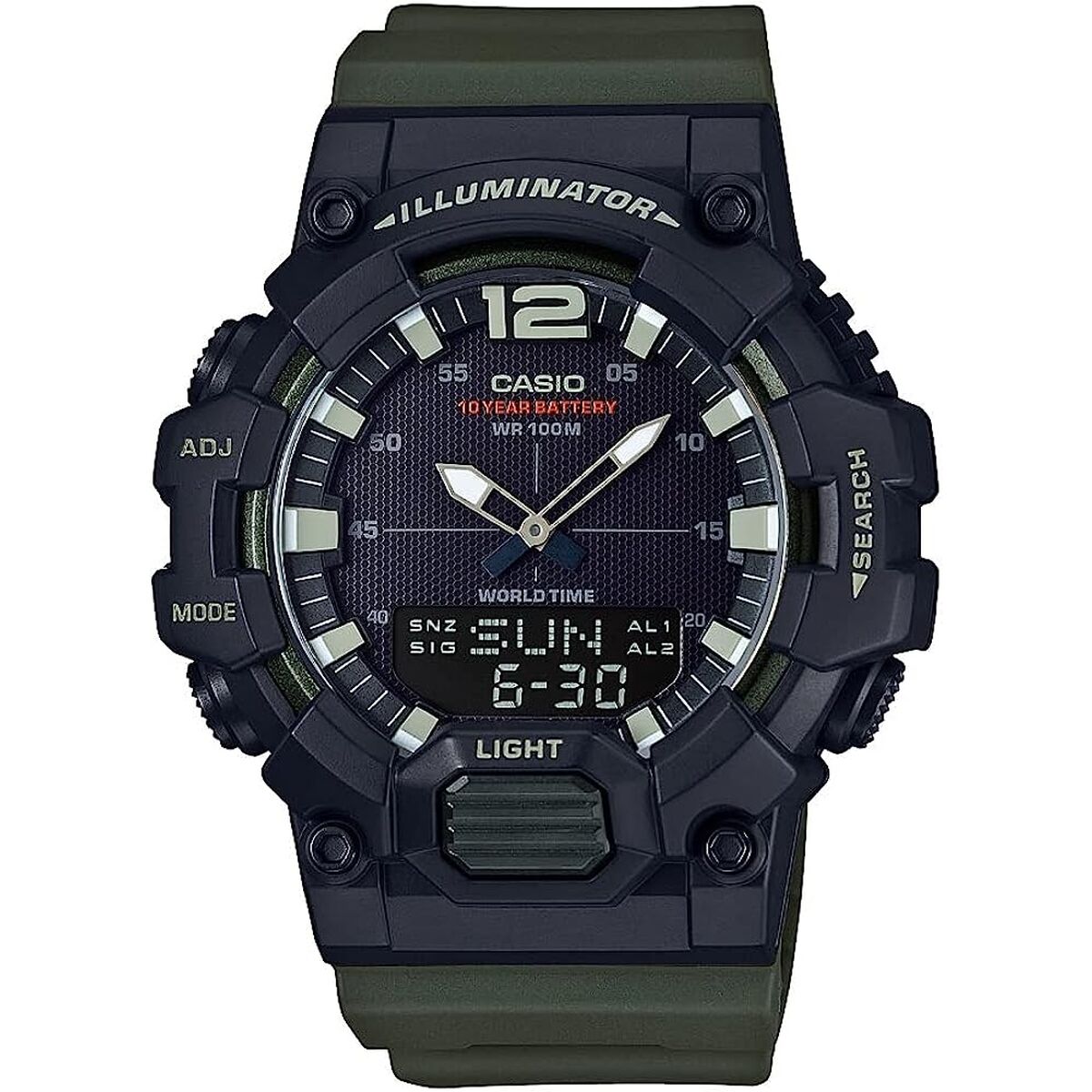 Men's Watch Casio ILLUMINATOR BLACK - ARMY GREEN (Ø 48 mm)-0
