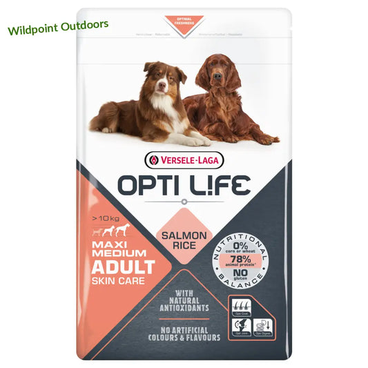 12,5 kg opti life adult skin care medium & maxi - retkeily 66,90 €