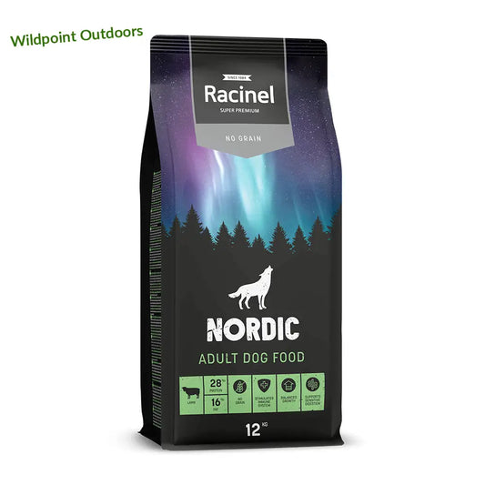 12 kg racinel nordic adult chicken with lamb - retkeily 58,90 €