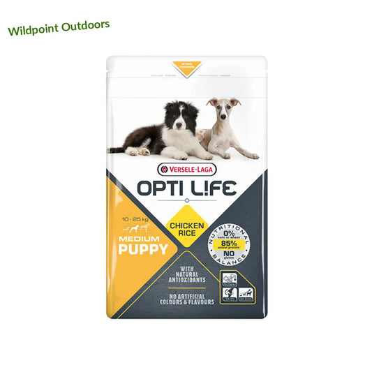 2,5kg opti life puppy medium - wildpoint outdoors retkeily 21,90 €