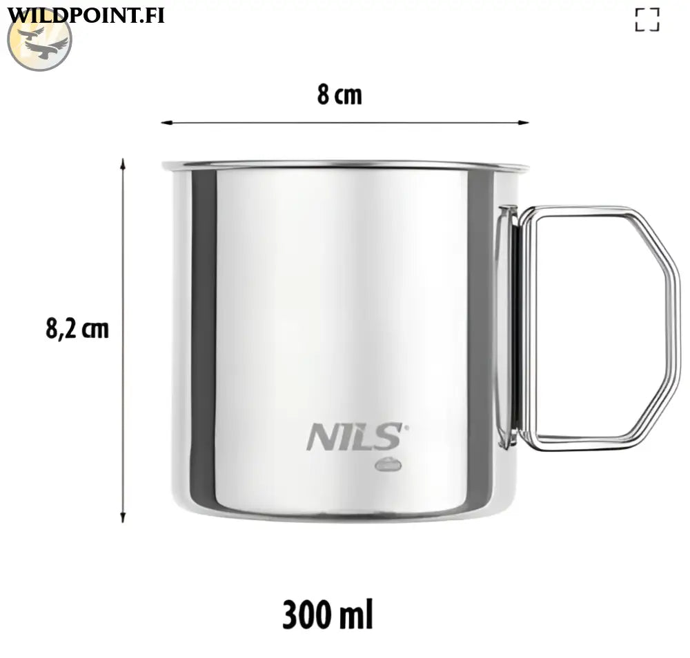 4 kpl mukisetti ruostumaton teräs nc1762 nils camp - accessories