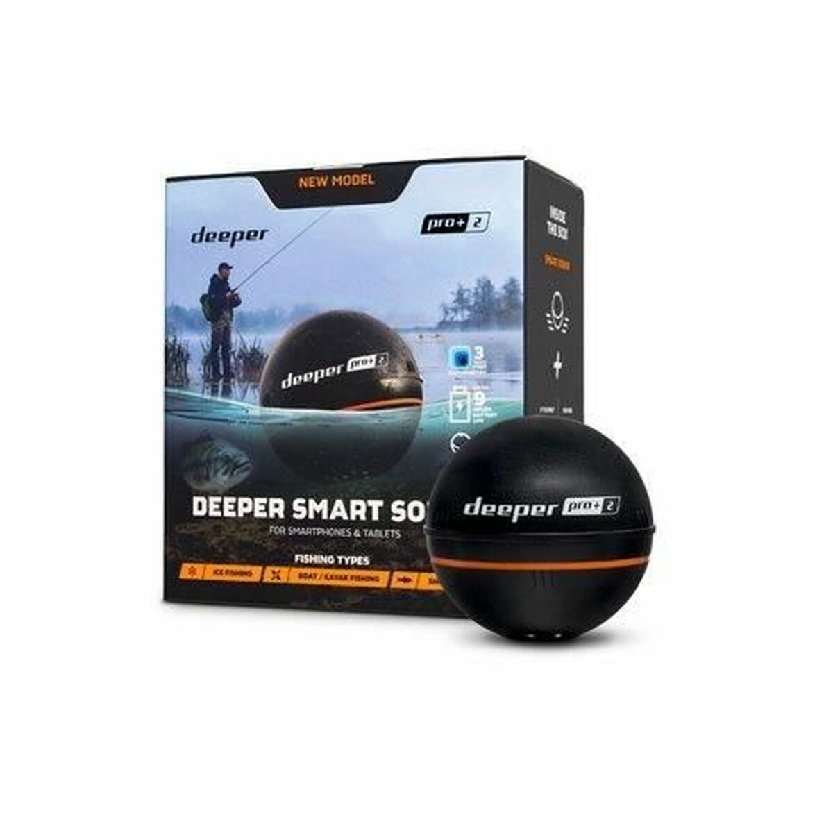 Deeper Smart Sonar PRO+2
Heitettävä WiFi-kaikuluotain