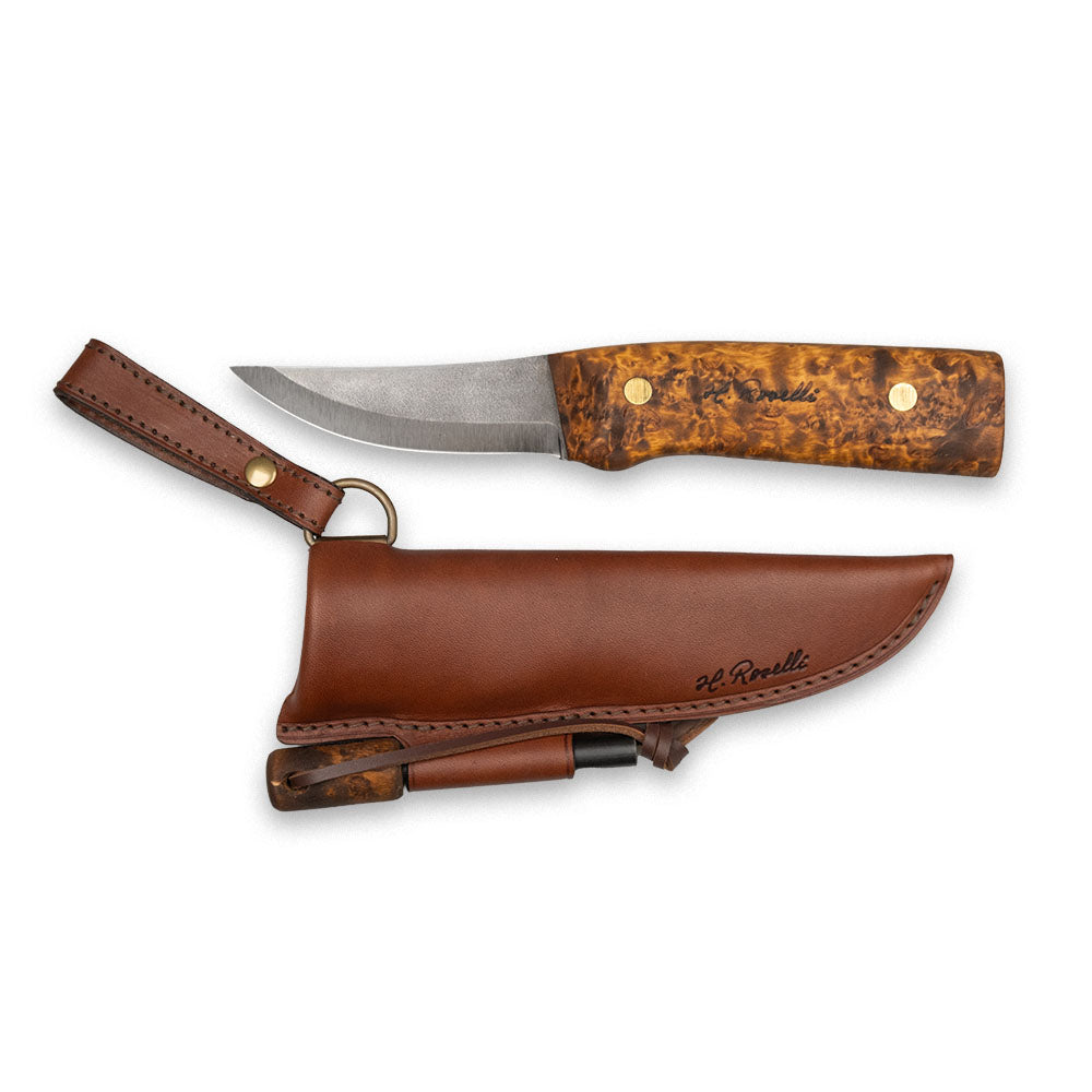 Hunting knife full tang, dark handle