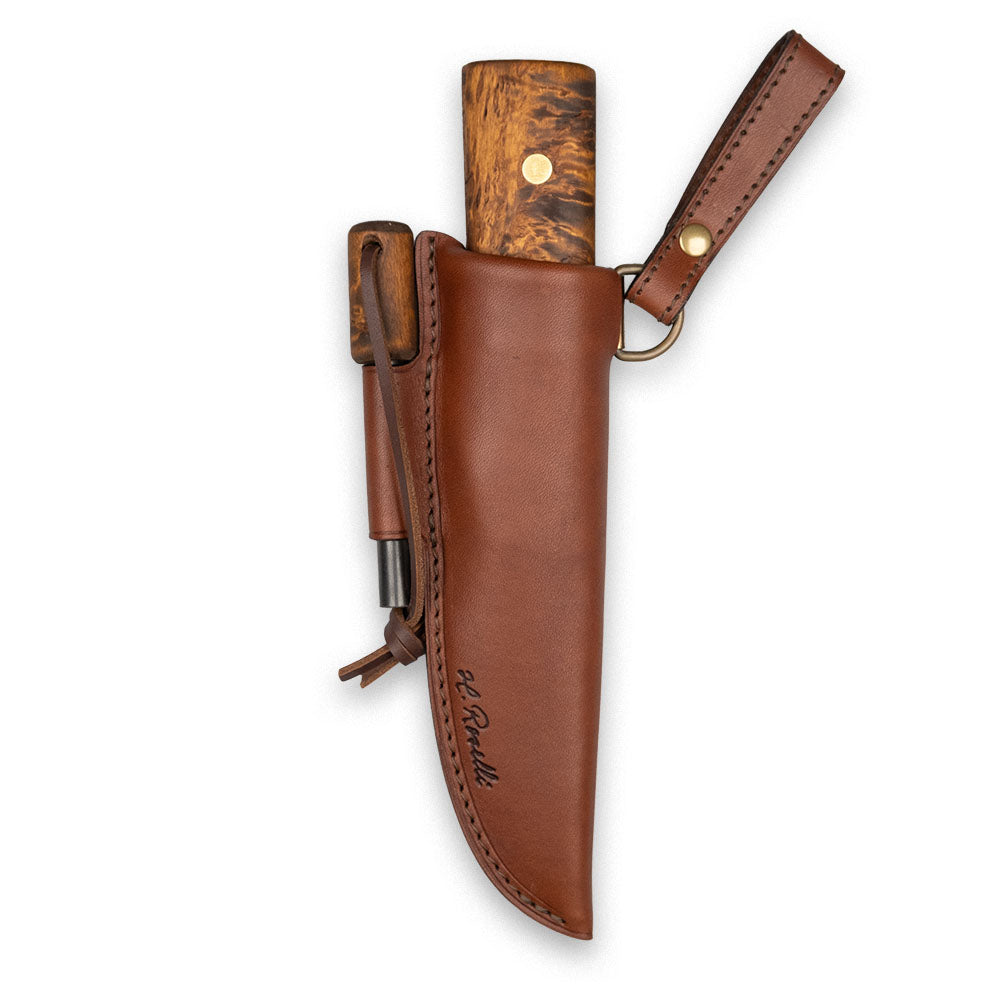 Hunting knife full tang, dark handle