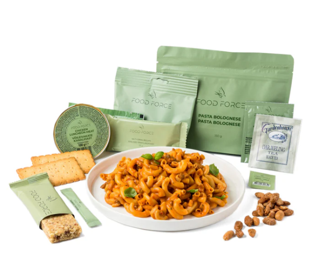 Food Force Pasta bolognese MRE ateriapaketti