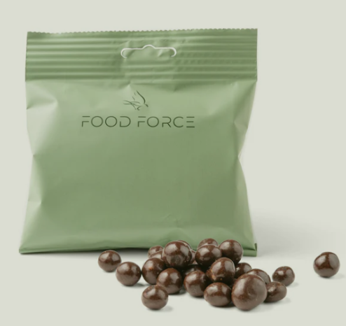 Food Force Mustaherukat tummassa suklaassa 50g (L,V,G)
