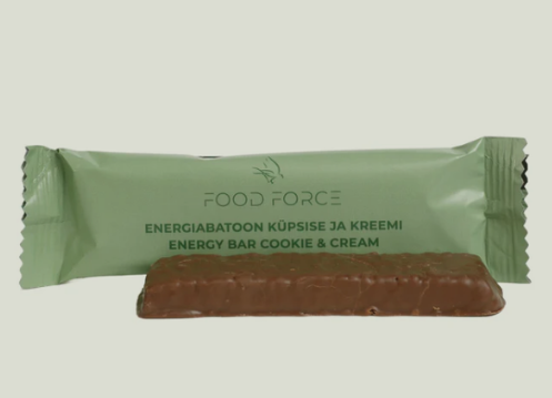 Food Force Keksi ja kermalla maustettu, päällystetty energiapatukka 50g (V)