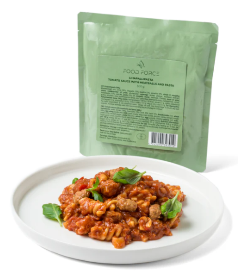 Food Force Tomaattikastike lihapullien ja pastan kera 300g