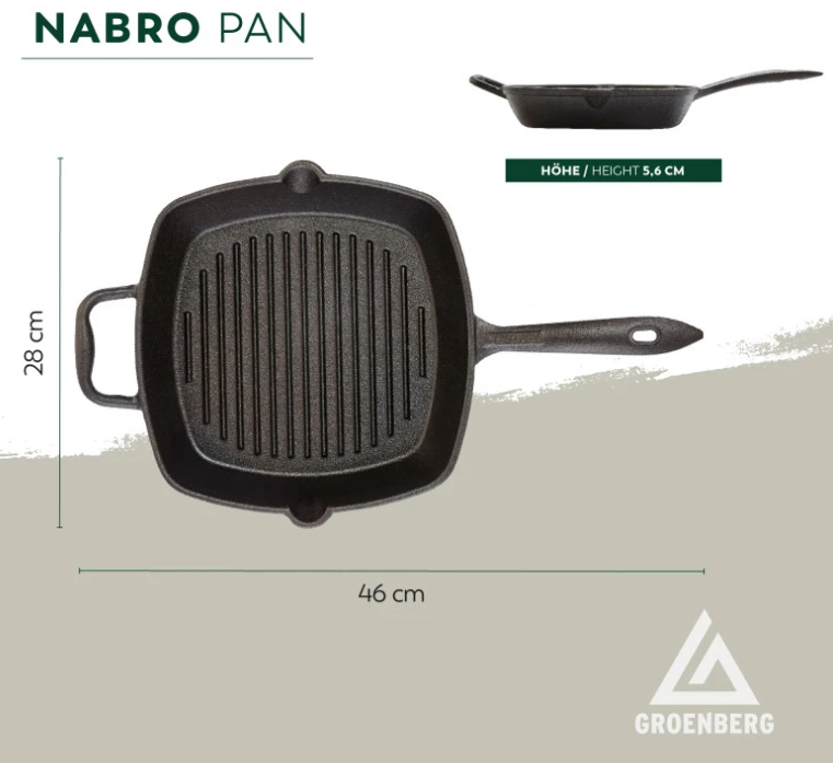 Groenberg Nabro parilapannu 28 × 28 cm