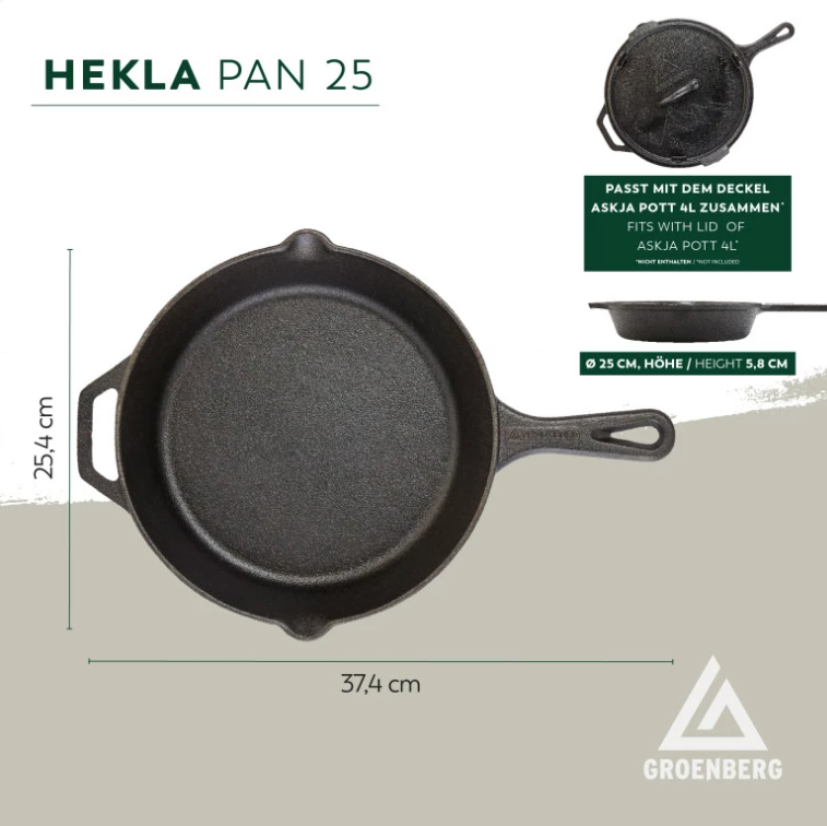 Groenberg Hekla valurautapannu 25 cm / 2L