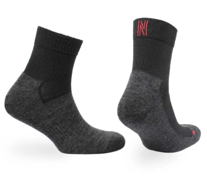 Norfolk Leonardo QTR merinovillainen urheilusukka 2pr, musta