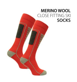 Norfolk Courchevel hiihtosukat punainen/harmaa