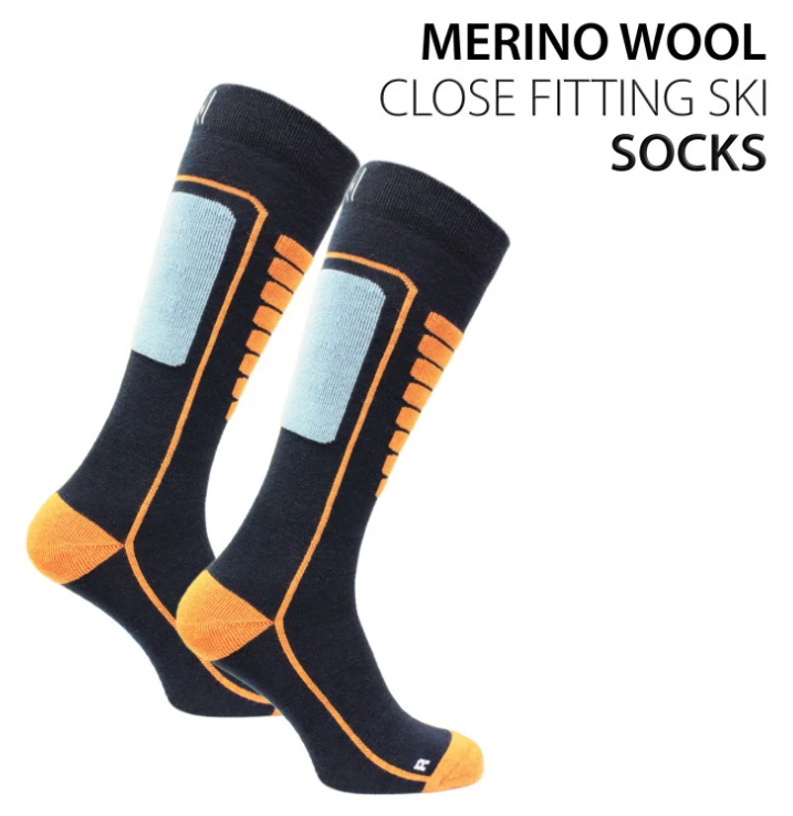 Norfolk Courchevel hiihtosukat navy/oranssi