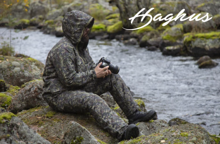 Haghus Hossa kevyt anorakkipuku camokuosilla ja sääskiverkolla