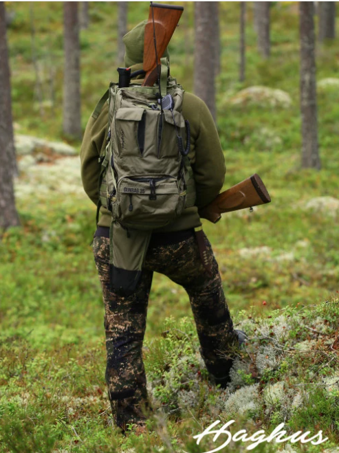 Haghus Korpimäki 35 päivärinkka asepussilla.