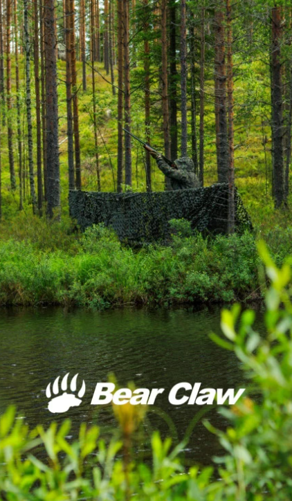 Bear Claw Naamioverkko kahdella värityksellä, useita kokoja