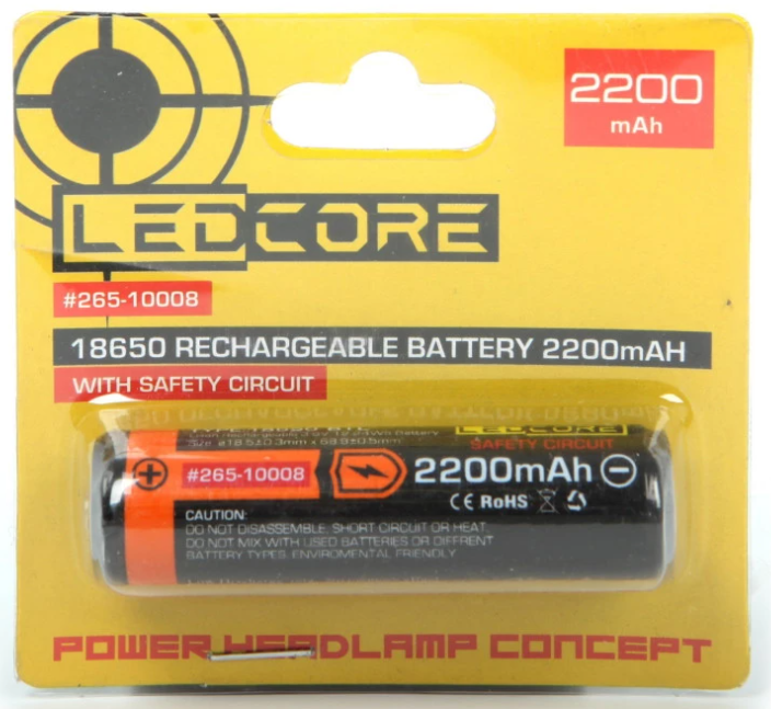 Ledcore 2200mAh batteri med överladdningsskydd 1 st