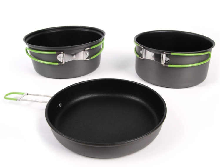 Haghus Non Stick 3-osainen retkipannu- ja kattilasarja