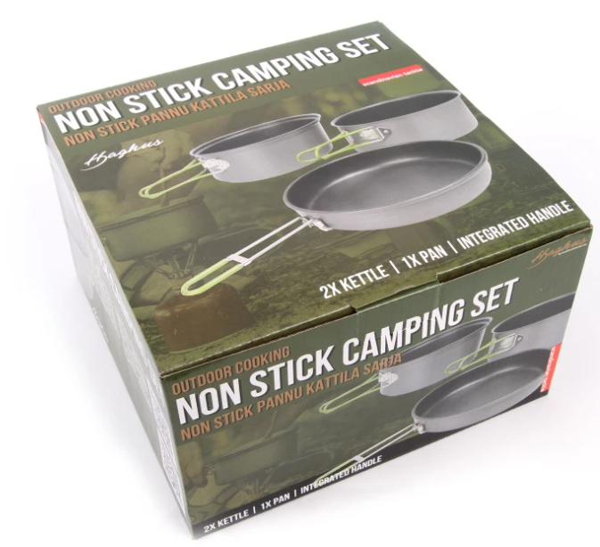 Haghus Non Stick 3-osainen retkipannu- ja kattilasarja