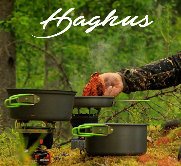 Haghus Non Stick 3-osainen retkipannu- ja kattilasarja