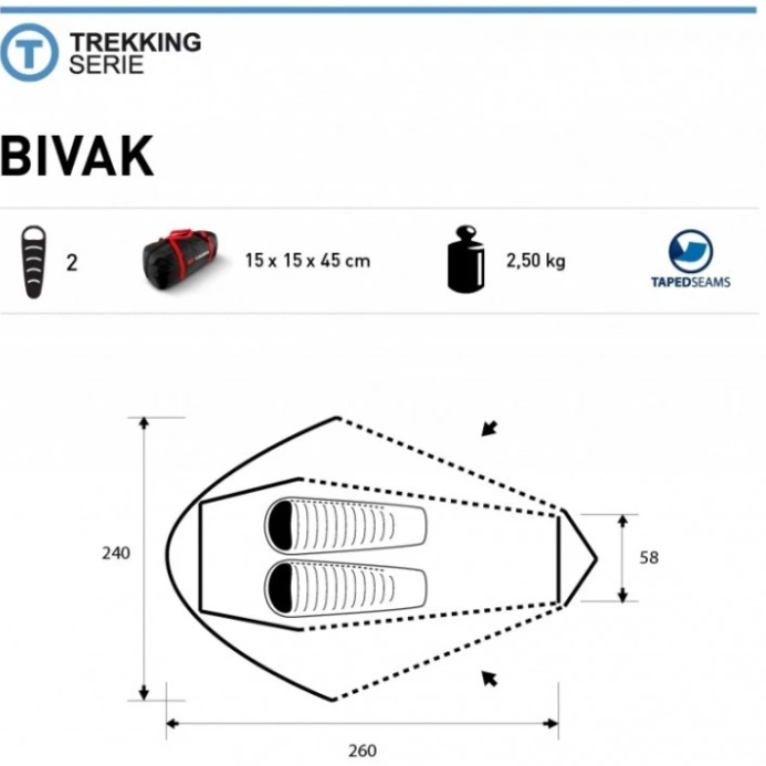 Trimm Bivak Sand Teltta 2-hengelle