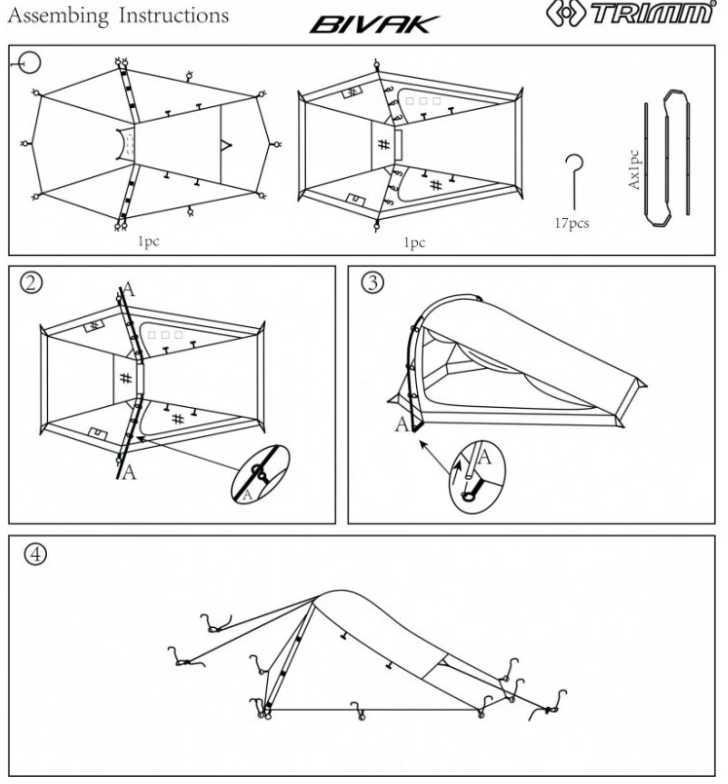 Trimm Bivak Sand Teltta 2-hengelle