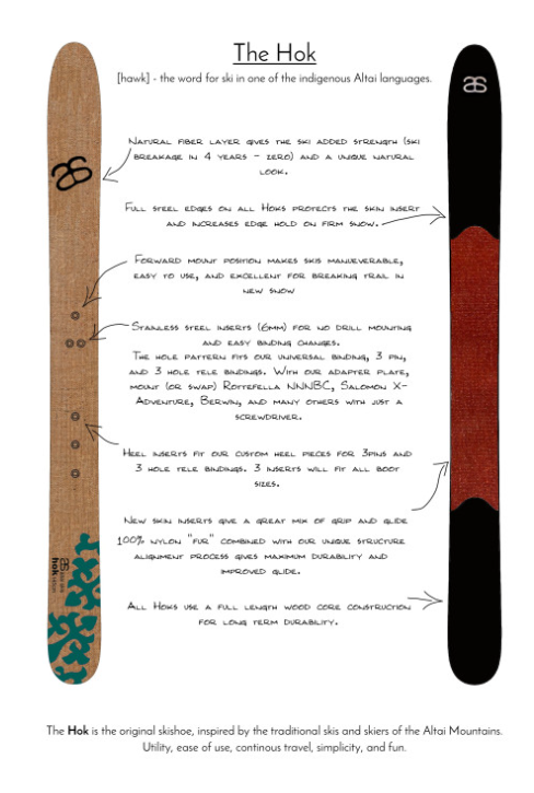 Altai Skis Altai Hok 145 liukulumikengät + Pivot siteet