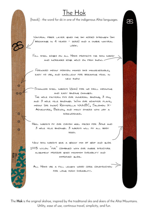 Altai Skis Altai Hok 125cm Liukulumikengät + Pivot siteet