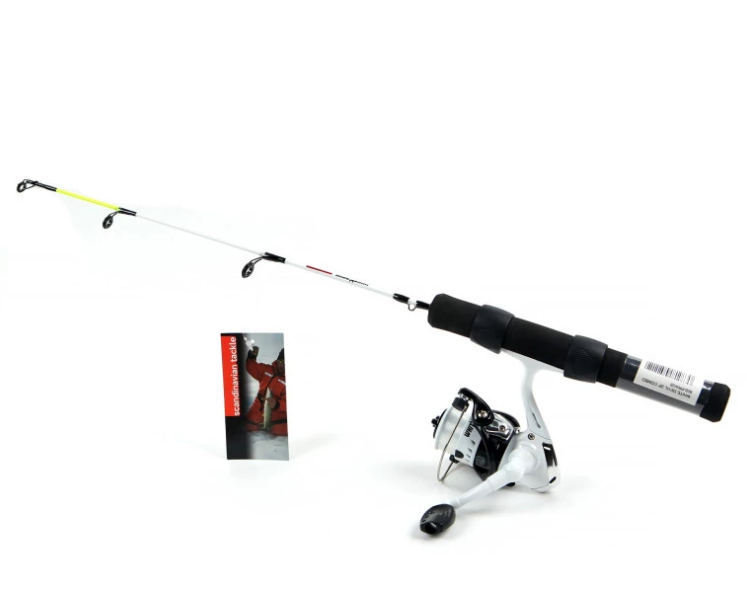 Scandinavian Tackle White Devil Ice Combo Pilkkisetti avokelalla