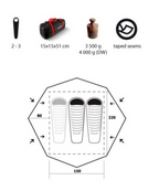 Trimm Frontier-D teltta lime / harmaa