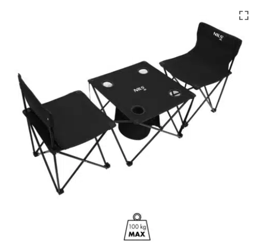 Nils Camp Retkisetti: Pöytä ja 2 tuolia NC3304