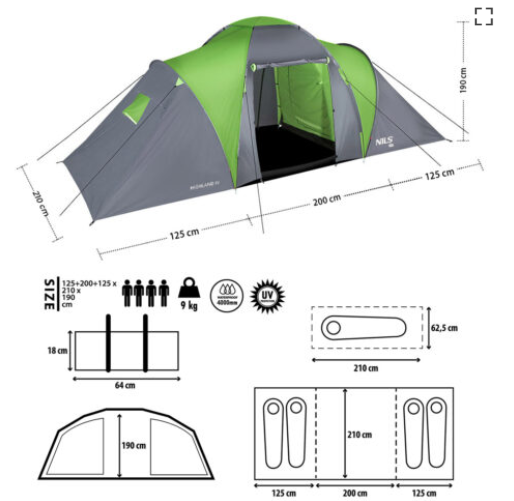 Teltta Highland IV NC6431 NILS CAMP