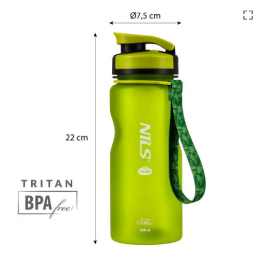Tritan juomapullo 600ml NC1740 NILS CAMP - 4 väriä